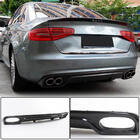Audi A4 B8 2007–2015 Difúzor zadného nárazníka (pre Base 2011-2015, karbón) fotografia 1