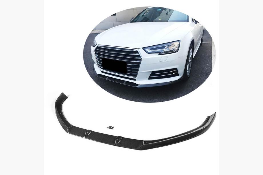 Audi A4 B9 2015–2024 Lip spojler predného nárazníka Lip V1 (pre Base Sedan 2015-2019, karbón) Image