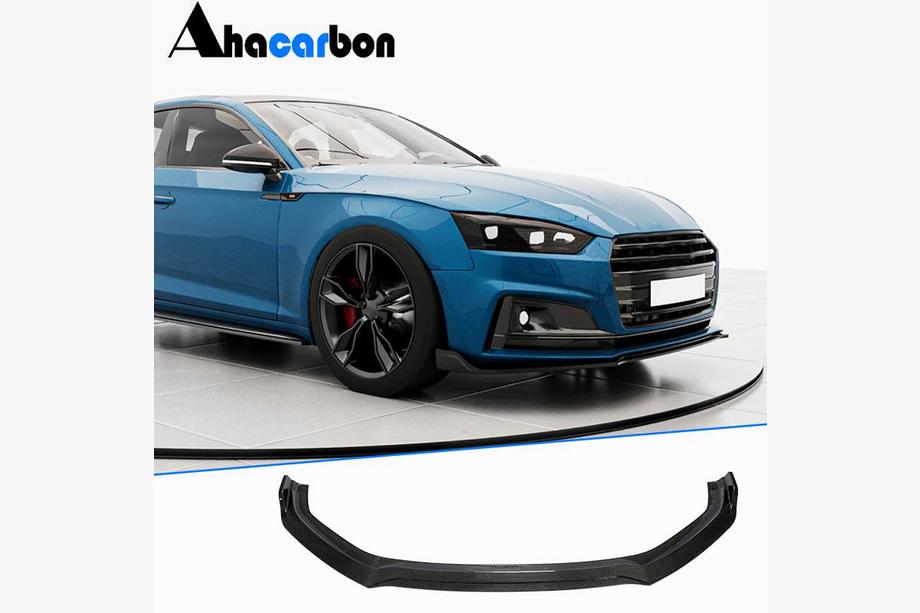 Audi A5 2016–2025 Lip spojler predného nárazníka Lip V2 (pre S-Line 2016-2020, karbón) Image