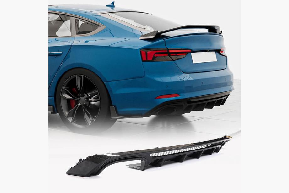 Audi A5 2016–2025 Difúzor zadného nárazníka V3 (pre S-Line 2016-2020, karbón) Image