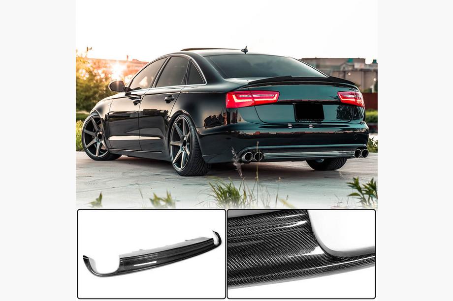 Audi A6 C7 2011–2017 Difúzor zadného nárazníka karbón (pre Base 2011-2014) Image