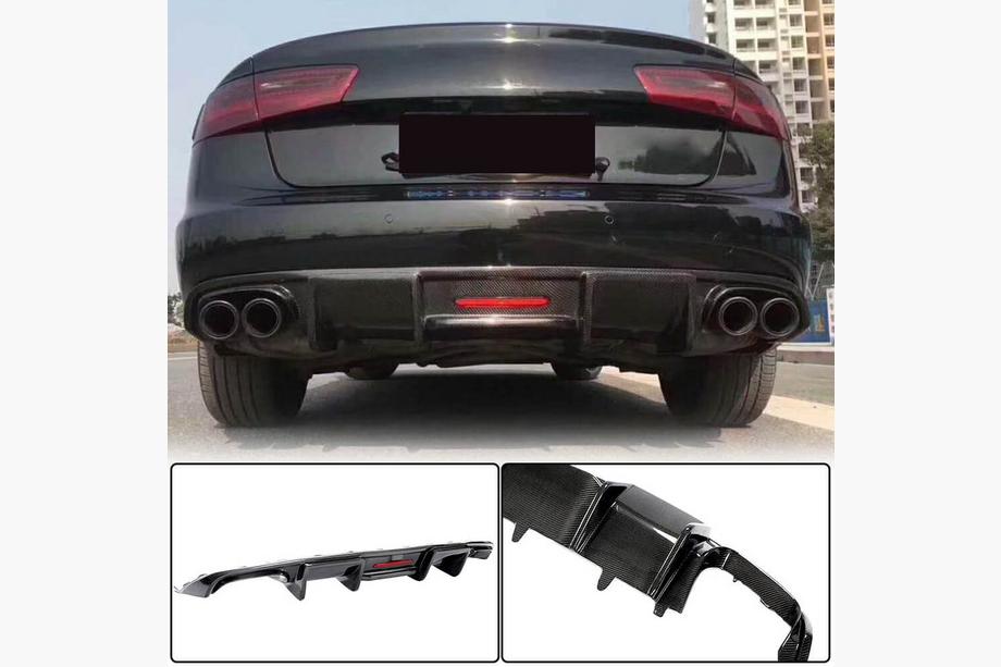 Audi A6 C7 2011–2017 Difúzor zadného nárazníka karbón (pre Base 2014-2018) Image