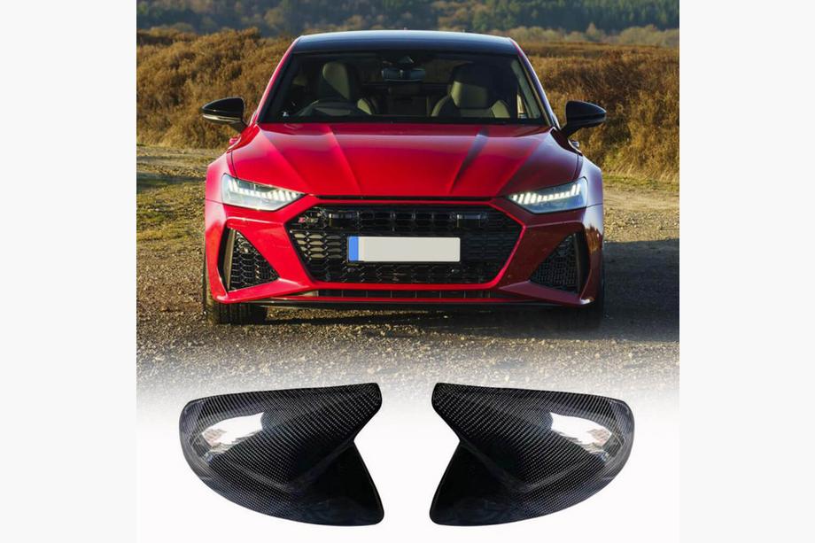 Audi A6 C8 2018–2025 Kryty zrkadiel, výmenný štýl (Carbon) V2 Fotografia 1