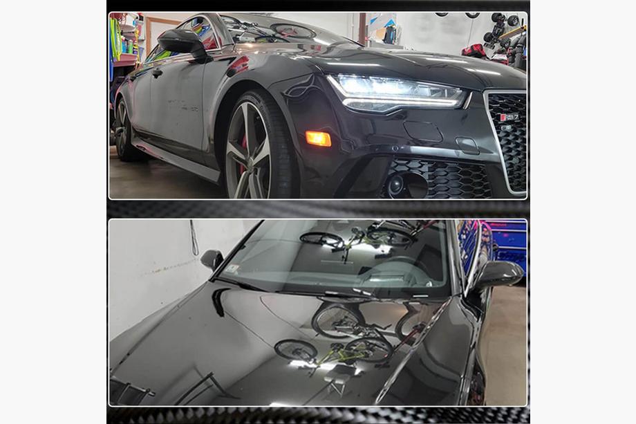 Audi A7 2010–2018 Výmena krytov bočných zrkadiel, pár (Carbon) V2 Fotografia 4