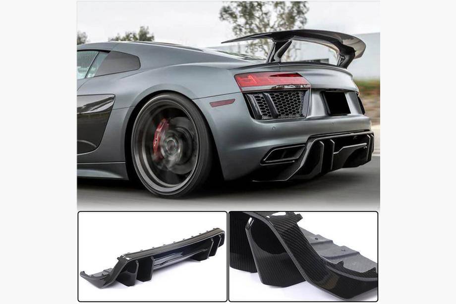 Audi R8 2015– Difúzor zadného nárazníka V1 (2015-2020, Carbon) Fotografia 1