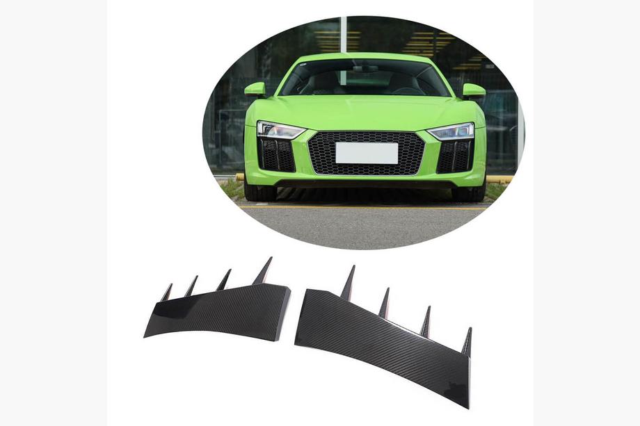 Audi R8 2015– Predný nárazníkový lip spoiler V2 (2015-2020, Karbón) Fotografia 1