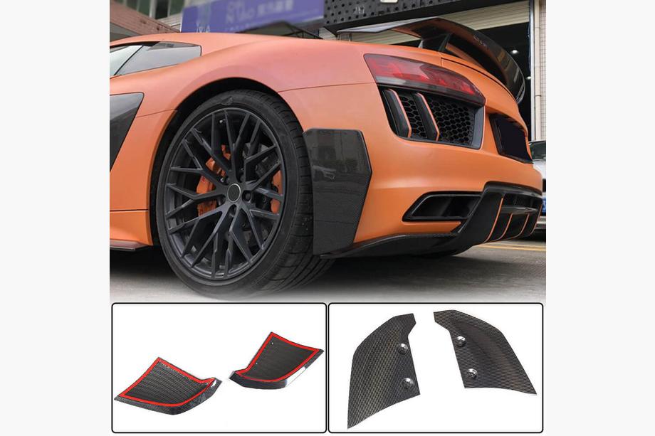 Audi R8 2015– Splittery zadného nárazníka V2 (2015-2020, karbón) Image