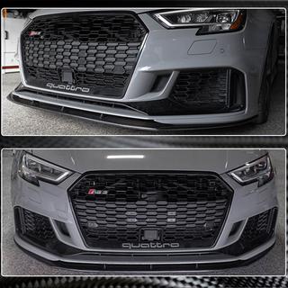 Predný nárazníkový lip spojler V5 (pre RS3 Sedan 2017-2020, karbón) Audi A3 2012–2020 fotografia 4