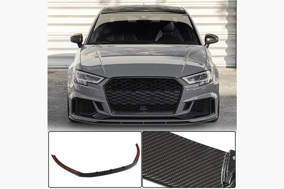 Audi A3 2012–2020 Predný nárazníkový lip spojler V5 (pre RS3 Sedan 2017-2020, karbón) Image