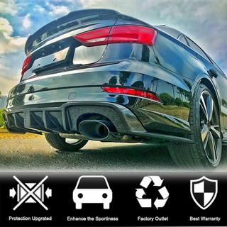 Difúzor zadného nárazníka s LED brzdovým svetlom V2 (pre RS3 2017-2019, karbón) Audi A3 2012–2020 fotografia 2