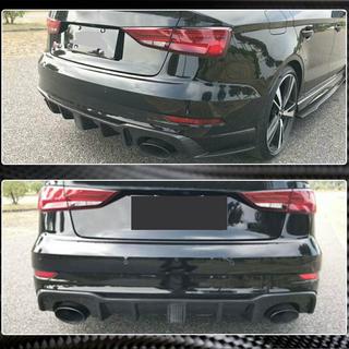 Difúzor zadného nárazníka s LED brzdovým svetlom V2 (pre RS3 2017-2019, karbón) Audi A3 2012–2020 fotografia 3