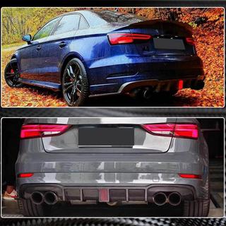 Difúzor zadného nárazníka s LED brzdovým svetlom V2 (pre RS3 2017-2019, karbón) Audi A3 2012–2020 fotografia 4