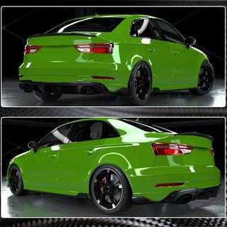 Difúzor zadného nárazníka V1 (pre RS3 Sedan 2017-2019, karbón) Audi A3 2012–2020 fotografia 4