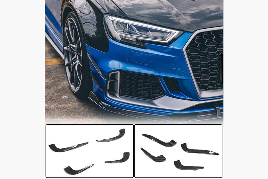 Audi A3 2012–2020 Líštky predného nárazníka V2 (pre RS3 Sedan 2017-2020, karbón) Image