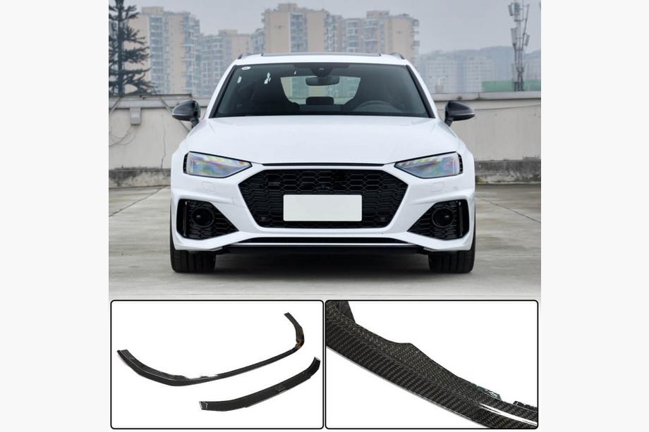 Audi A4 B9 2015–2024 Lip spojler predného nárazníka Lip V2 (pre RS4 Avant 2019-2021, karbón) Image