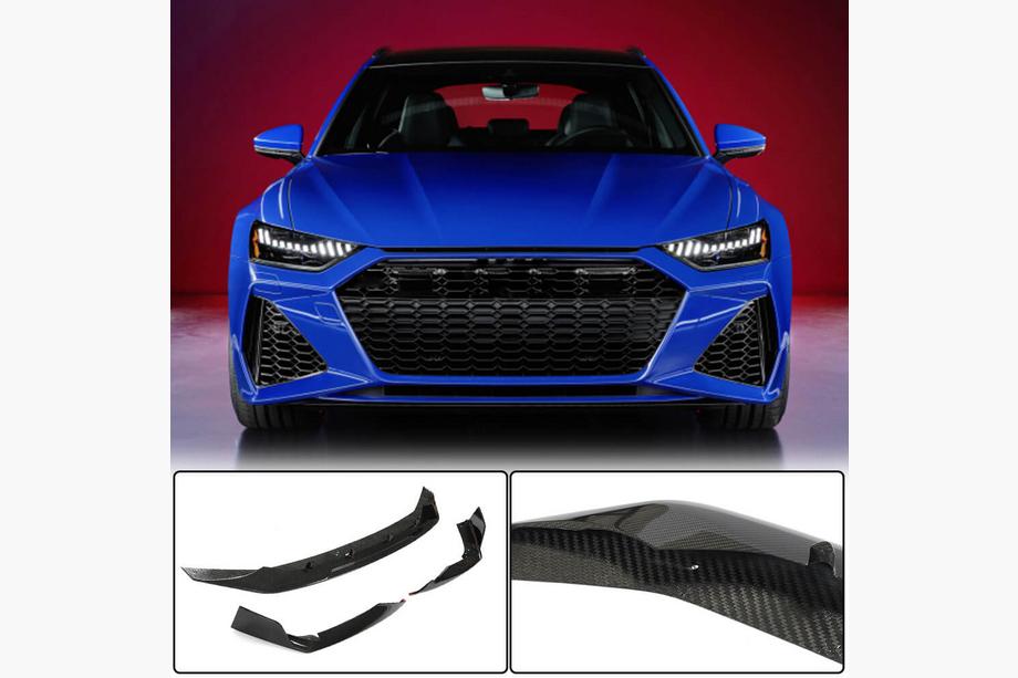 Audi A6 C8 2018–2025 Lip na predný nárazník (pre RS6, karbón) Image