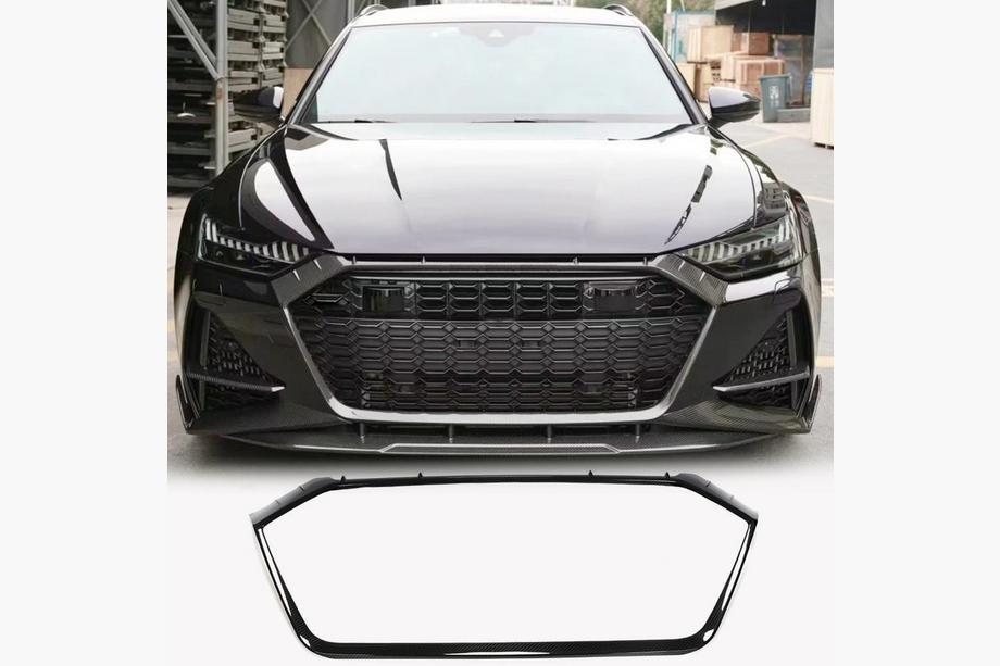 Audi A6 C8 2018–2025 Rámovanie masky chladiča (pre RS6, karbón) Image