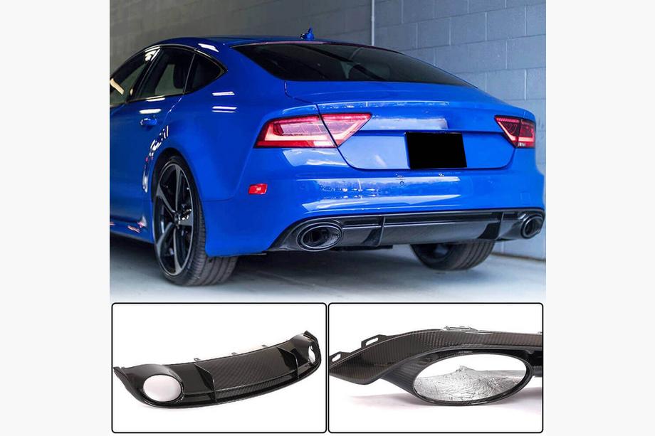 Audi A7 2010–2018 Difúzor zadného nárazníka (karbón) Image