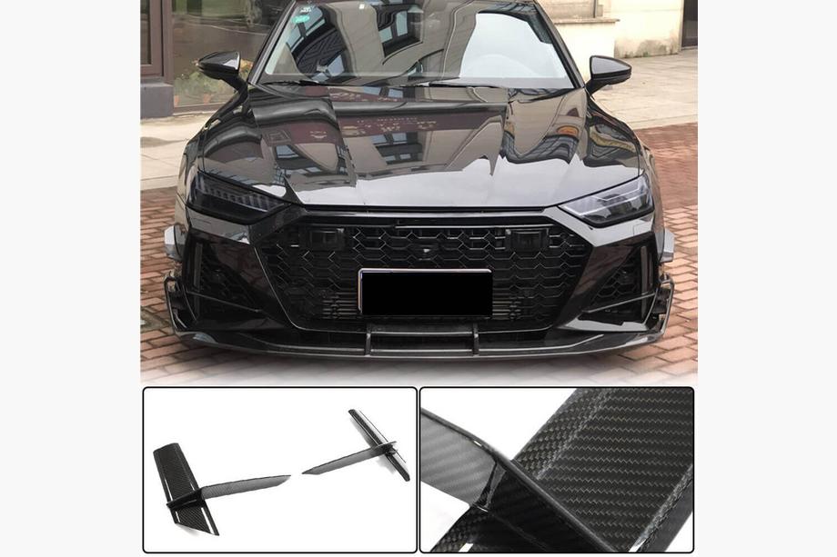 Audi A7 2018– Kryty vetracích otvorov predného nárazníka V1 (pre RS7 2018-2022, suchý karbón) Image