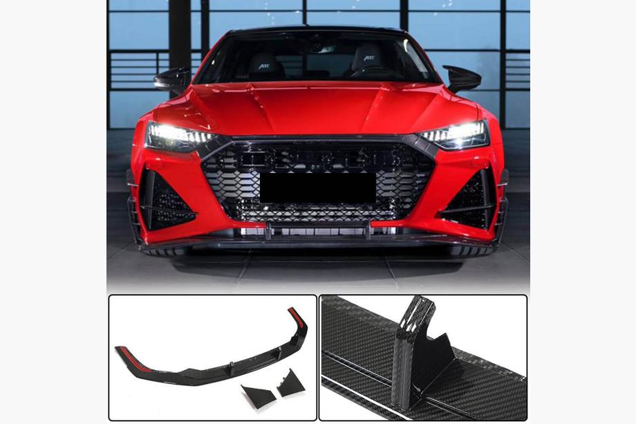 Audi A7 2018– Predný lip spojler na nárazník Lip V1 (pre RS7 2018-2022, suchý karbón) Image