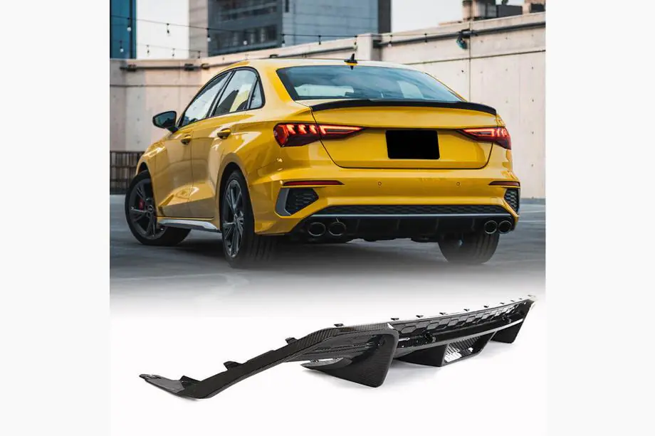 Audi A3 2020– Difúzor zadného nárazníka V1 (pre S-Line Sedan 2020-2023, karbón) Image