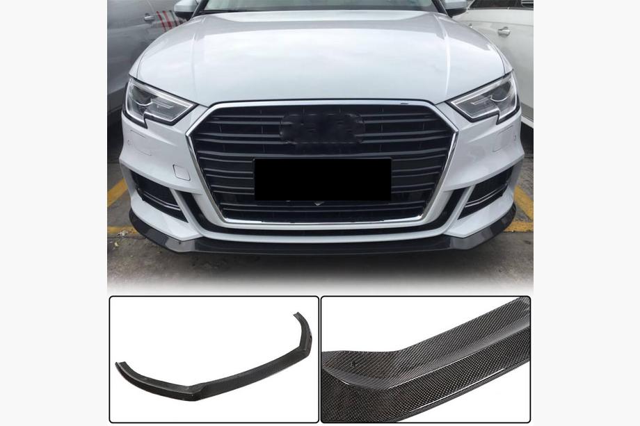 Audi A3 2012–2020 Lip spojler predného nárazníka Lip V5 (pre S-Line Sedan 2017-2020, karbón) Image