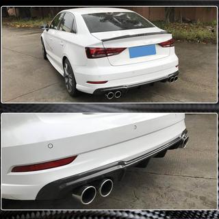 Difúzor zadného nárazníka V4 (pre S-Line Sedan 2017-2020, karbón) Audi A3 2012–2020 fotografia 3
