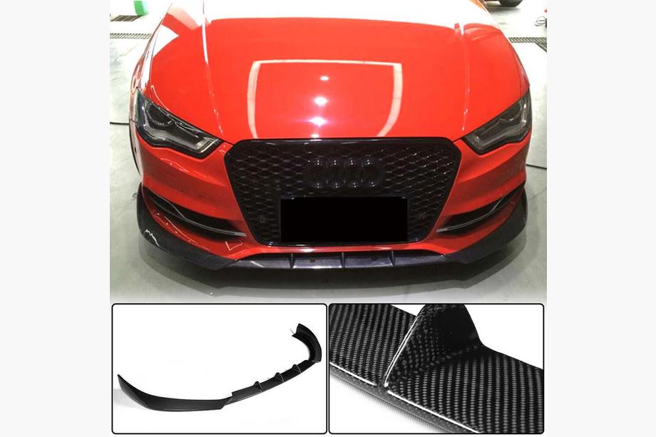 Audi A3 2012–2020 Lip spojler predného nárazníka Lip V2 (pre S-Line Sedan 2012-2016, karbón) Image