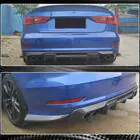 Audi A3 2012–2020 Nadstavce na zadný nárazník Flap (pre S-Line Sedan 2012-2016, karbón) fotografia 3