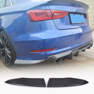Nadstavce na zadný nárazník Flap (pre S-Line Sedan 2012-2016, karbón) Audi A3 2012–2020 fotografia 1