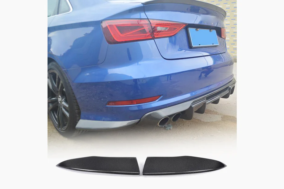 Audi A3 2012–2020 Nadstavce na zadný nárazník Flap (pre S-Line Sedan 2012-2016, karbón) Image