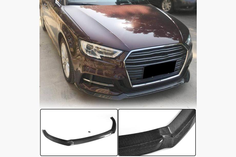 Audi A3 2012–2020 Lip spojler predného nárazníka Lip V1 (pre S-Line 2017-2020 HB, karbón) Image