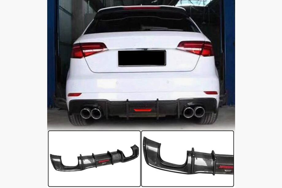 Audi A3 2012–2020 Difúzor zadného nárazníka V1 (pre S-Line HB 2017-2020, karbón) Image