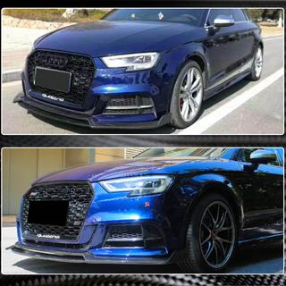 Lip spojler predného nárazníka Lip V4 (pre S-Line Sedan 2017-2020, karbón) Audi A3 2012–2020 fotografia 3