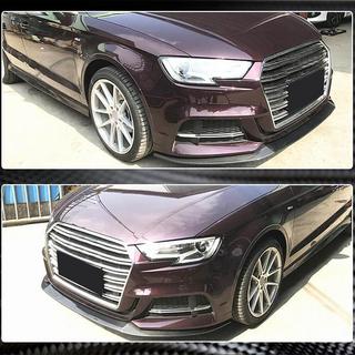 Lip spojler predného nárazníka Lip V3 (pre S-Line Sedan 2017-2020, karbón) fotografia 4