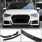 Audi A3 2012–2020 Lip spojler predného nárazníka Lip V2 (pre S-Line Sedan 2017-2020, karbón) fotografia 1