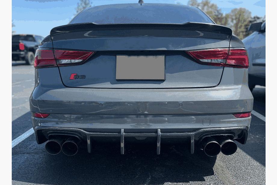 Audi A3 2012–2020 Difúzor zadného nárazníka V1 (pre S-Line Sedan 2017-2020, karbón) Fotografia 3