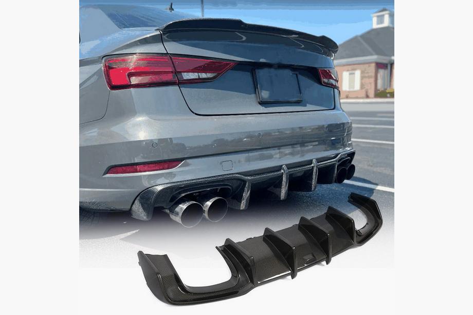 Audi A3 2012–2020 Difúzor zadného nárazníka (FRP) Image