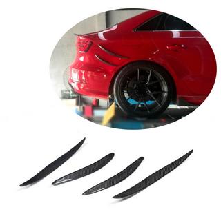 Lišty na zadný nárazník (pre S-Line Sedan 2012-2016, karbón) Audi A3 2012–2020 fotografia 1