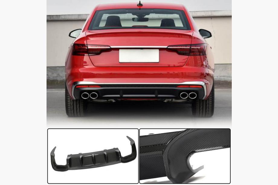 Audi A4 B10 2024– Difúzor zadného nárazníka V2 (pre S-Line, karbón) Image