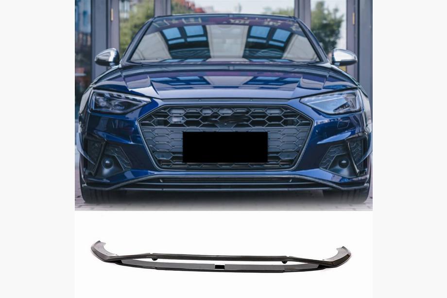 Audi A4 B9 2015–2024 Predný lip na nárazník Lip V2 (pre S-Line Sedan 2019-2024, karbón) Image