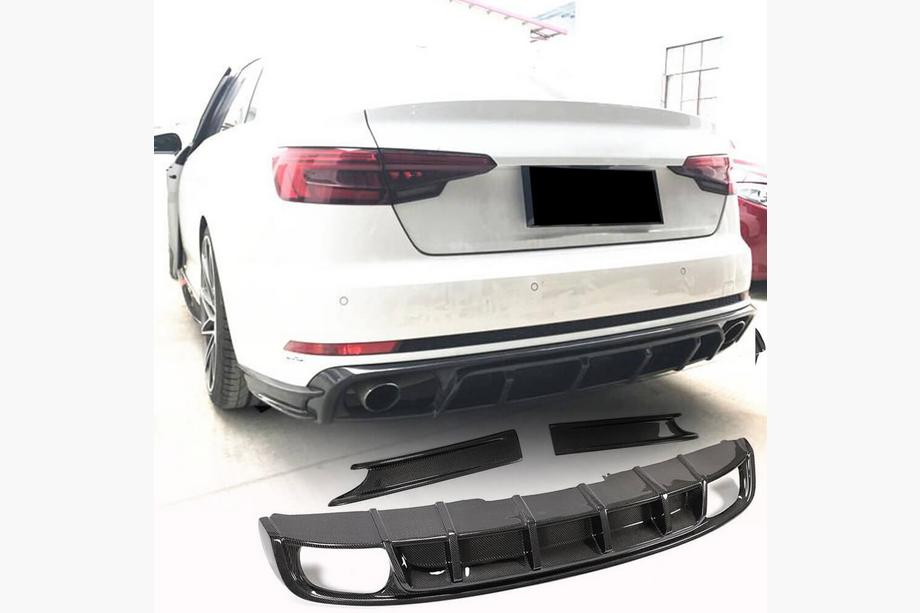 Audi A4 B9 2015–2024 Difúzor zadného nárazníka (pre S4 2017-2020, karbón) Image