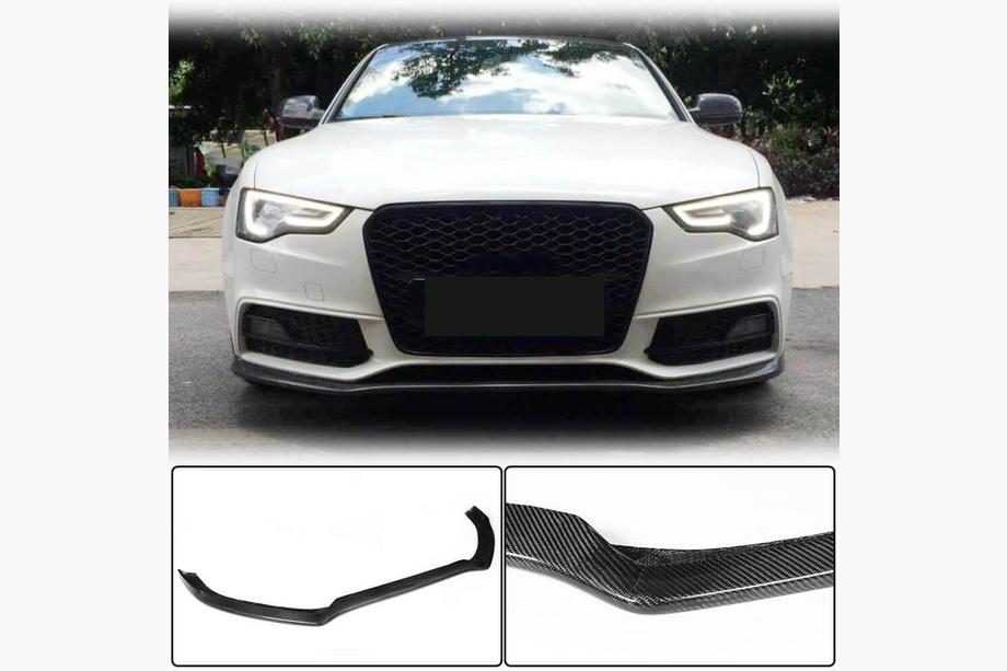 Audi A5 2007–2015 Predný nárazníkový lip spojler Lip V1 (pre S-Line 2012-2015, karbón) Image