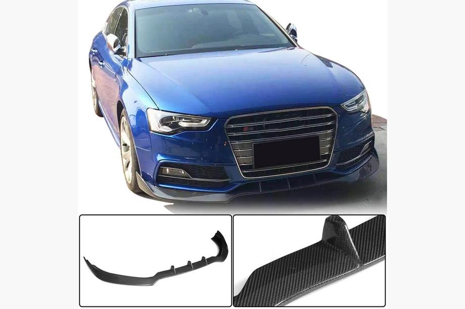 Audi A5 2007–2015 Predný nárazníkový lip Lip V3 (pre S-Line 2012-2015, karbón) Image