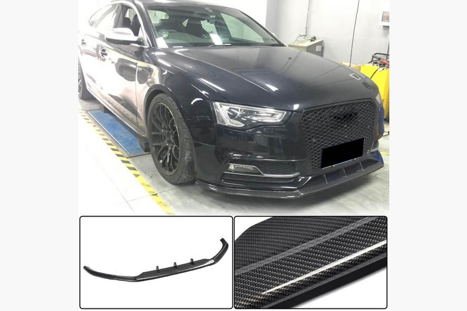 Audi A5 2007–2015 Predný nárazníkový lip Lip V4 (pre S-Line 2012-2015, karbón) Image