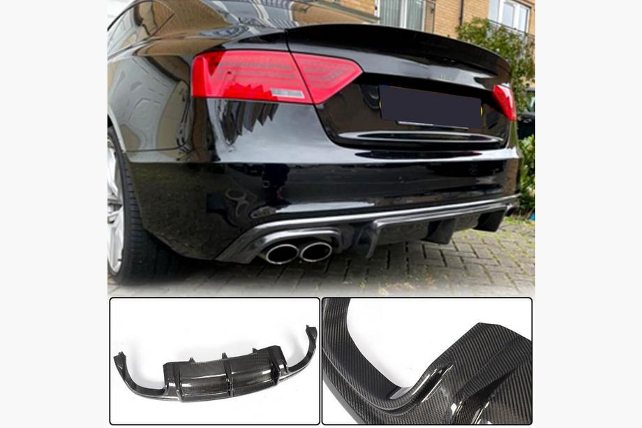 Audi A5 2007–2015 Difúzor zadného nárazníka V3 (pre S-Line 2012-2015, karbón) Image