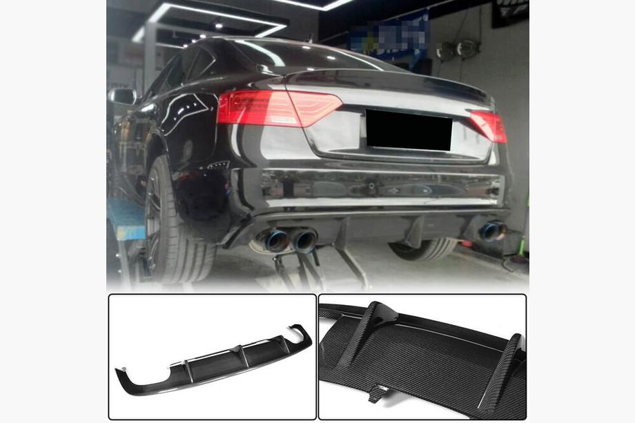 Audi A5 2007–2015 Difúzor zadného nárazníka V1 (pre S-Line 2012-2015, karbón) Image