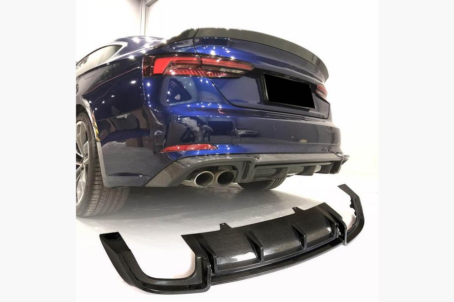 Audi A5 2016–2025 Difúzor zadného nárazníka V2 (pre S-Line 2016-2020, karbón) Image