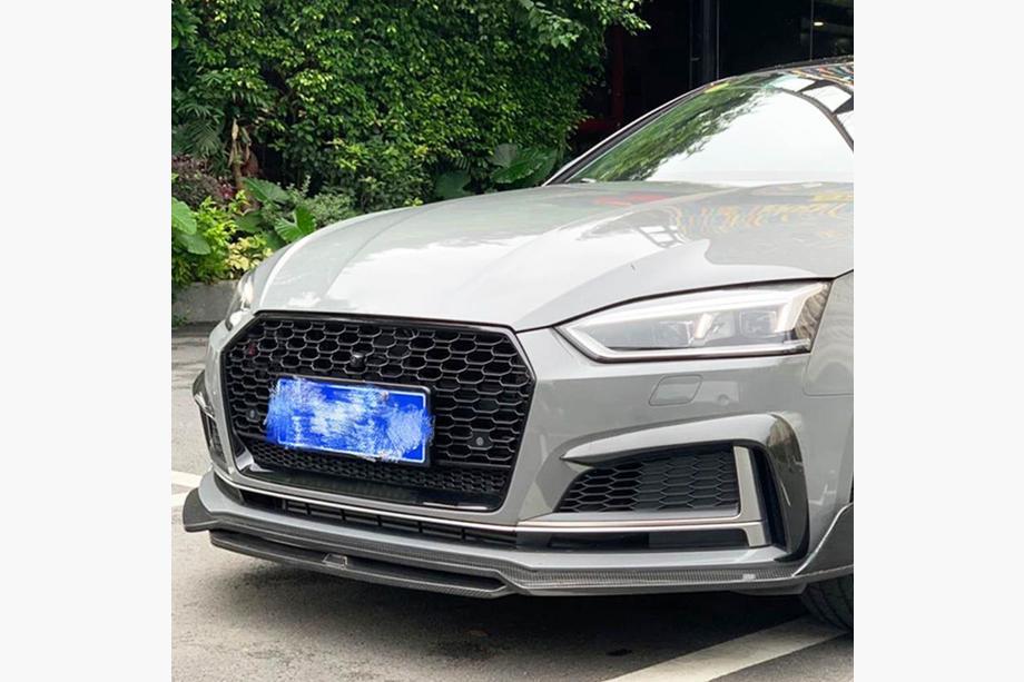 Audi A5 2016–2025 Lip spojler predného nárazníka Lip V2 (pre S-Line 2021-2025, karbón) Image