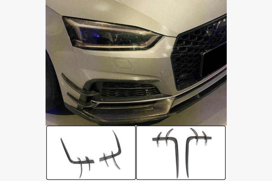 Audi A5 2016–2025 Predný nárazníkový lip Flap V2 (pre S-Line 2016-2020, karbón) Image